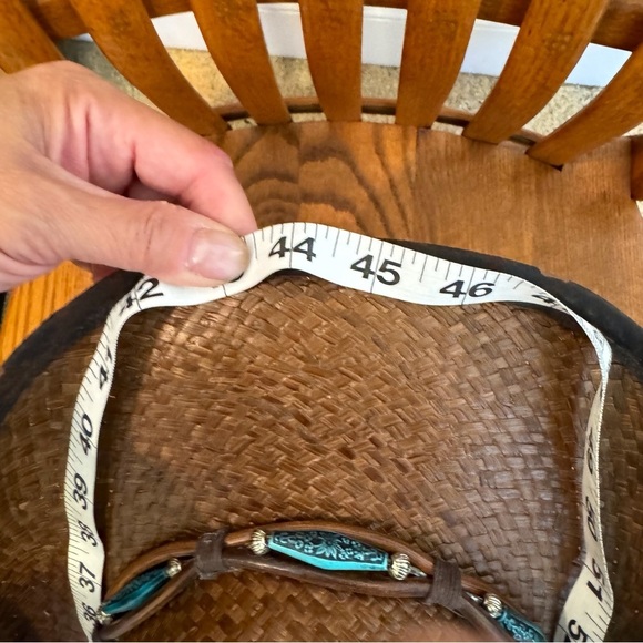 Austin Western Straw Cowboy Hat, Dark Burnout Tan, 12” Head Circumference - Picture 10 of 12